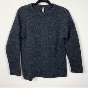 Soyer Sweater Small Charcoal Grey Wool Blend